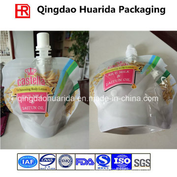 Custom Printed Stand up Spout Pouch for Body Lotion/Beverage